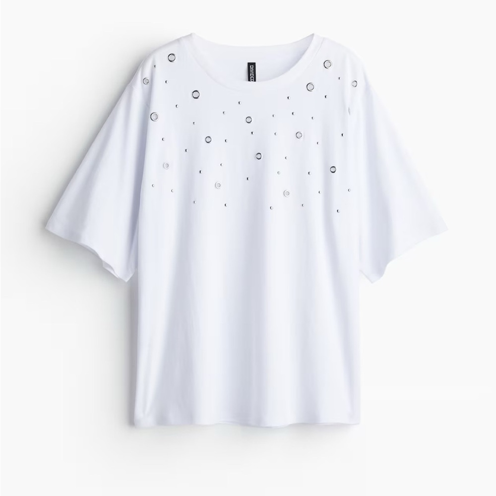 White Grommet Women's Top